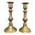 1970s Mid-Century Modern Style Brass-Toned Candleholders - a Pair For Sale