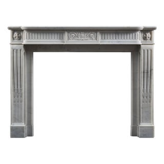 French Louis XVI Style Marble Fireplace Surround, 1850s For Sale