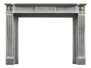 French Louis XVI Style Marble Fireplace Surround, 1850s