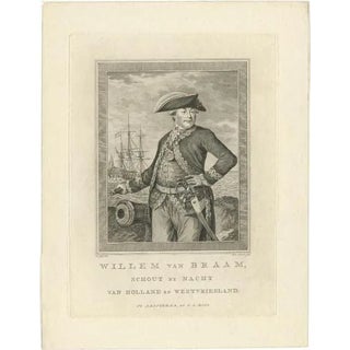 Sallieth, Portrait of Willem Van Braam, 1780, Paper For Sale