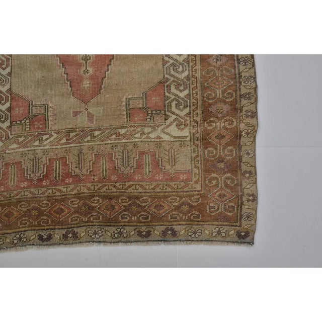 Pink Antique Muted Pink Oushak Rug For Sale - Image 8 of 10