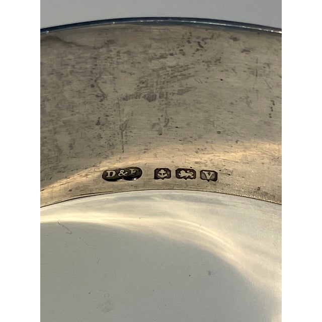 Vintage Deakin & Francis English Sterling Silver, Engine Turned Napkin Ring, Circa 1945 For Sale In Miami - Image 6 of 6