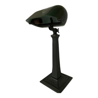 Aladdin Banker Desk Lamp Emeralite Green Shade For Sale