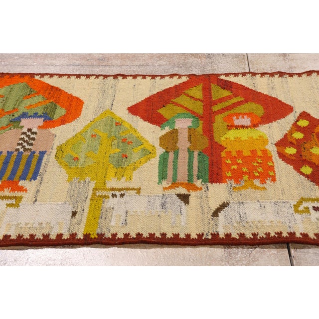 Vintage Polish Tapestry, 02'06 X 04'04 For Sale - Image 9 of 10