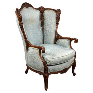 19th Century Continental Walnut Armchair, 1890s For Sale