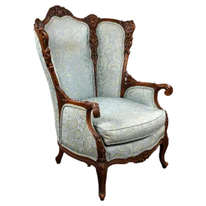 19th Century Continental Walnut Armchair, 1890s