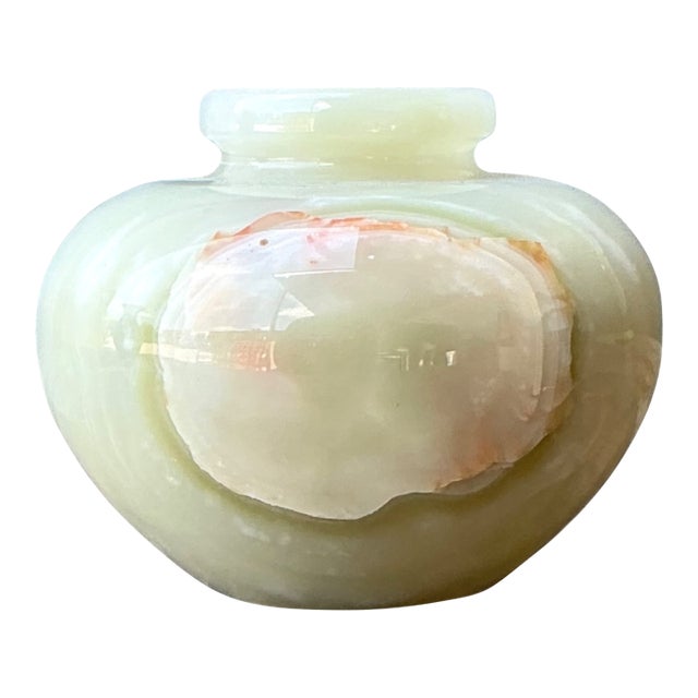 Vintage Stone Onyx Vase For Sale