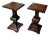 Bernhardt Solid Wood Architectural Pedestal Side Tables – Pair For Sale