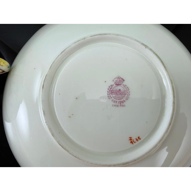 Antique Mintons Cuckoo Tea Cup and Saucer Set Birds and Florals For Sale - Image 9 of 9