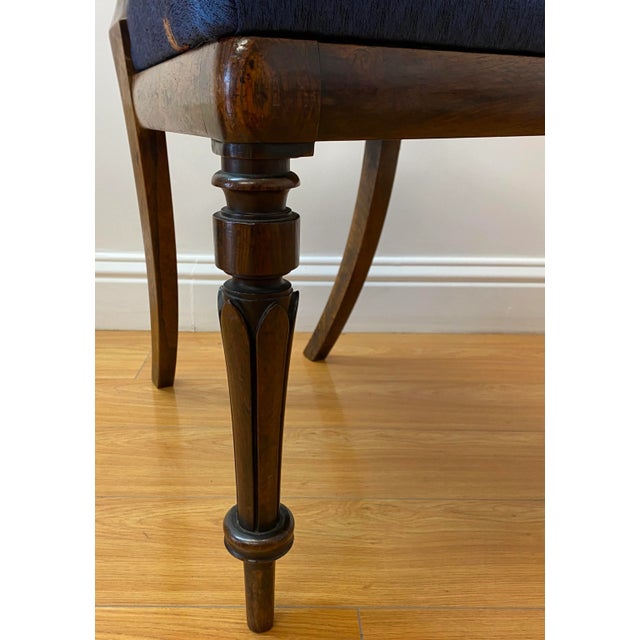 Wood Set of Six English Carved Rosewood Dining Chairs C.1850 For Sale - Image 7 of 11