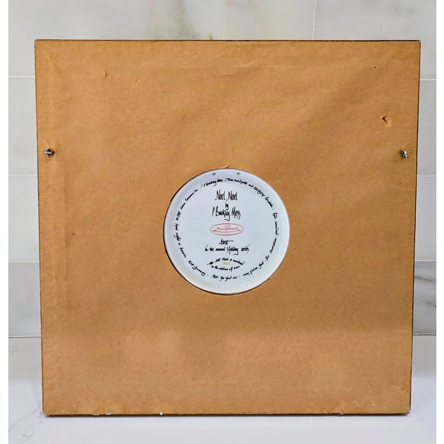 Green 1980s Noel, Noel by P. Buckley Moss Framed Collectors Plate, Anna Perenna Bavaria For Sale - Image 8 of 11