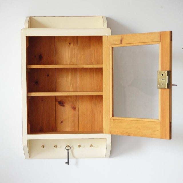 Antique Apotheque Wall Cabinet with Bottles, 1920s, Set of 55 For Sale - Image 4 of 18