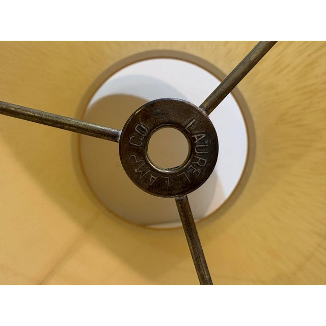 Laurel Lamp Company H-786 Mid-Century Modern Brass Table Lamp, Cataloged 1965, Original Shade For Sale - Image 12 of 12