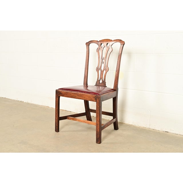 Baker Furniture Company 18th Century Antique Thomas Chippendale Period Carved Mahogany Side Chair or Dining Chair For Sale - Image 4 of 12