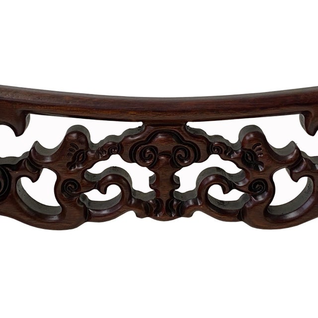 2020s Chinese Brown Wood Dragon Horizontal Pen Brush Holder Display Rack For Sale - Image 5 of 7