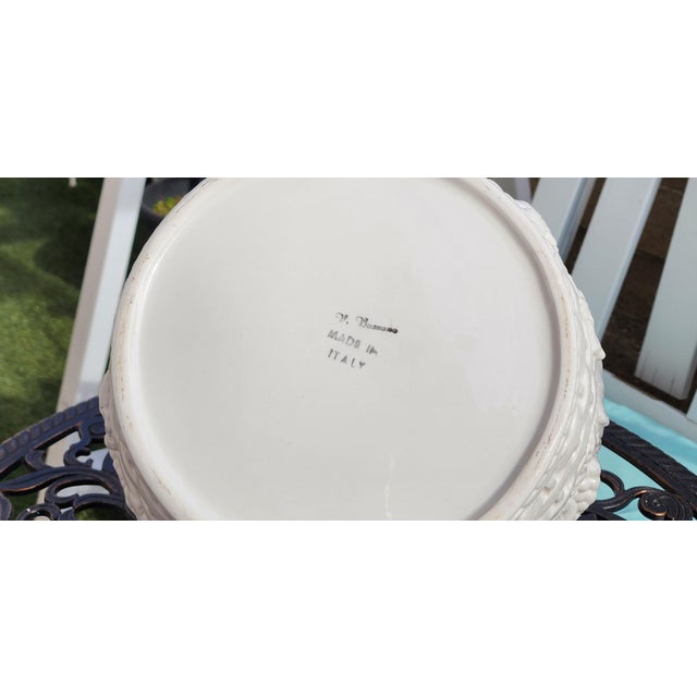 Vintage Italian Blanc De Chine Ceramic Basket For Sale - Image 9 of 9