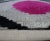 Textile Abstract Pink Black White Handmade Velvet Throw Pillow & Down Insert For Sale - Image 7 of 11