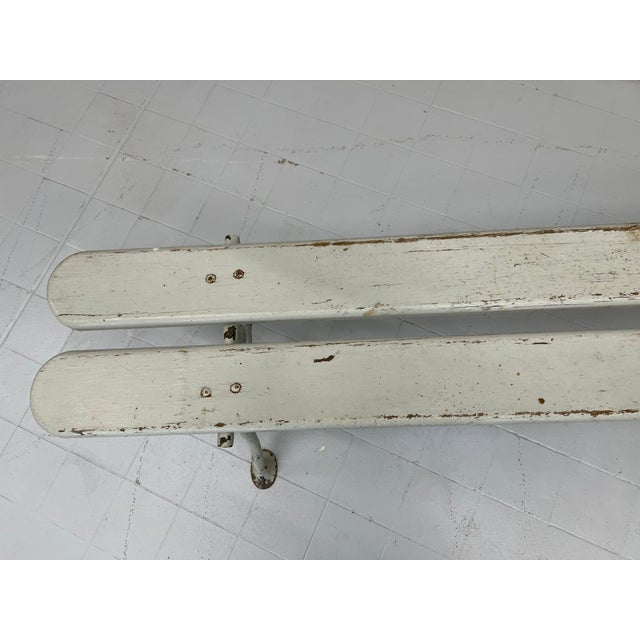 1950s Grey Cast Iron and Wooden Bench, 1950s For Sale - Image 5 of 9