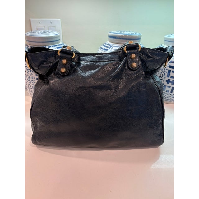 Vintage Balenciaga Moto Giant 12 Velo Bleu Obscur Navy Lambskin Leather Bag For Sale In Miami - Image 6 of 15