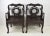 1950s Vintage Teak Kava Vietnamese Heavily Craved Center Marble Inlay Armchairs - a Pair For Sale - Image 13 of 13