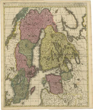Scandinavia and Baltic Map by G. & L. Valk, C1700