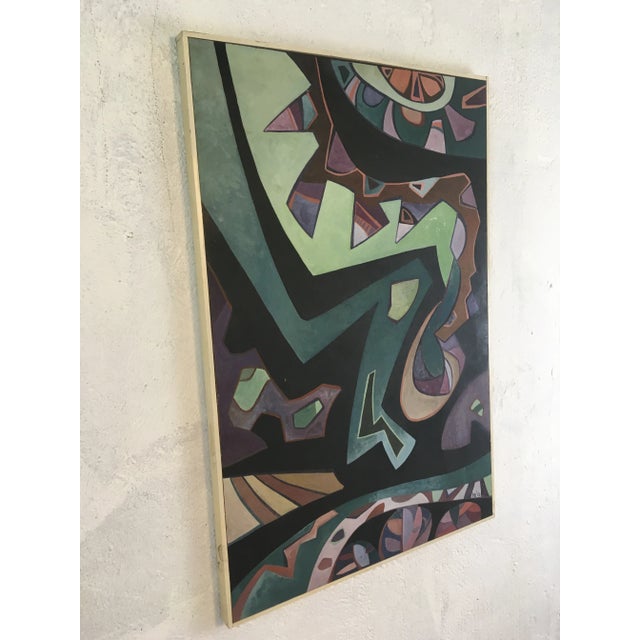 Abstract Midcentury Modern Abstract on Board For Sale - Image 3 of 11