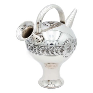 Silver Moringue with Relief Floral Motifs For Sale