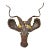 African Folk Art Industrial Kudu Antelope Wall Hanging Sculpture For Sale