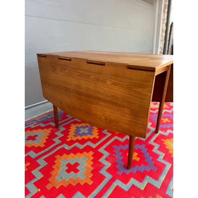 1950s Drexel Parallel Drop-Leaf Dining Table Walnut Mid-Century Modern For Sale - Image 15 of 15