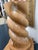 Wood Vintage Spiral Carved Wood Table Lamp in the Style of Michael Taylor For Sale - Image 7 of 10