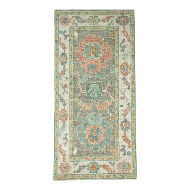 Turkish Oushak Rug 2'6" x 5'7" #17514 For Sale