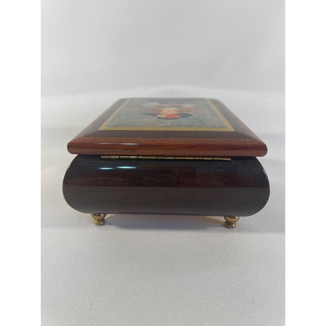 Late 20th Century Small Vintage Italian Marquetry Music Jewelry Box For Sale - Image 6 of 12
