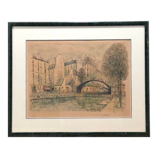 Rolf Rafflewski Paris La Pointe De Ile San Louis Signed Lithograph For Sale