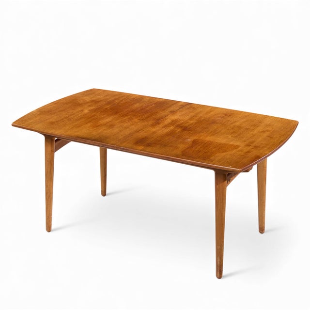Mid 20th Century Knud Andersen for Jca Jensen Mid 20th Century Danish Teak Hidden Leaf Dining Table For Sale - Image 12 of 13