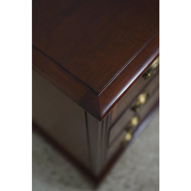 Lexington Cherry Inlaid 4 Drawer Chest Nightstand For Sale - Image 10 of 18