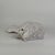 Mid 20th Century Vintage French White Tin Glaze Terracotta Pekinese Dog Sculpture With Glass Eyes For Sale - Image 5 of 9