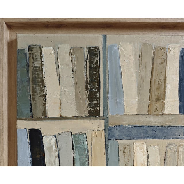 La Clarté Des Livres, Contemporary Oil Painting, Abstract Library, Framed by Sophie Dumont For Sale - Image 4 of 10