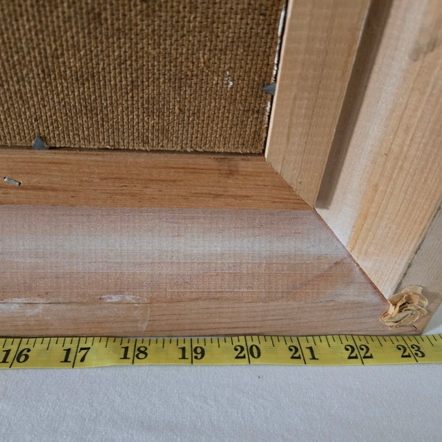 Vintage Carole Gerst Textured Floral Art Impasto Oil Painting Framed in Light Wood Signed For Sale - Image 9 of 16