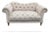 Tufted Grey Settee For Sale