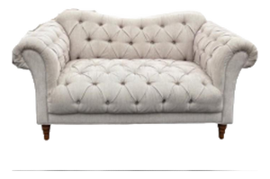 Tufted Grey Settee