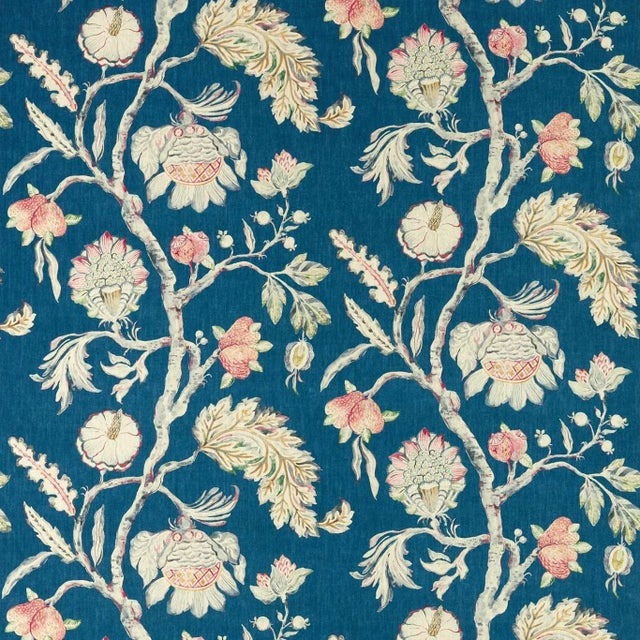 Zoffany Copes Trail Fabric in Como Blue For Sale