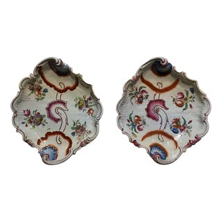 Porcelain Bowls with Pink Tulip Decor by Richard Ginori, Italy, 1750s, Set of 2 For Sale