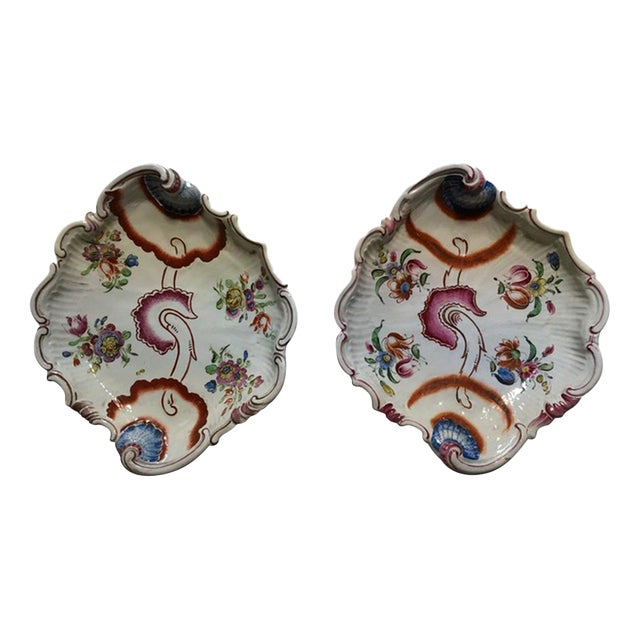 Porcelain Bowls with Pink Tulip Decor by Richard Ginori, Italy, 1750s, Set of 2 For Sale