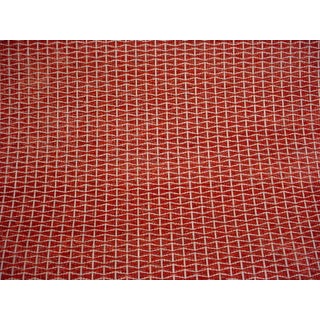 Brunschwig Et Fils Bf10681 Vortex in Spice - Embroidered Chevron Chenille Upholstery Drapery Fabric - 4-1/4 Yards For Sale