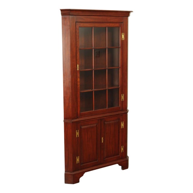 Henkel Harris Traditional Cherry Corner Cupboard For Sale