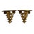 Antique Italian Gilt Wood Wall Brackets a Pair For Sale