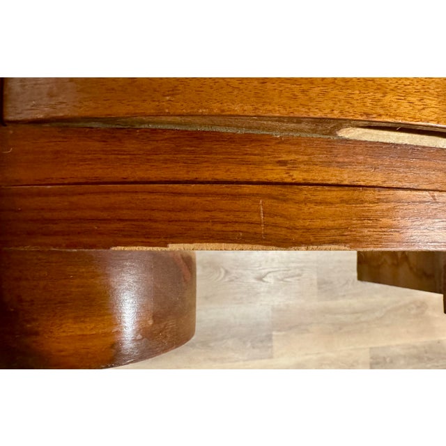 American Streamline Moderne Demilune Nightstand With Drawer and Cabinet, C. 1930s–40s For Sale - Image 16 of 17