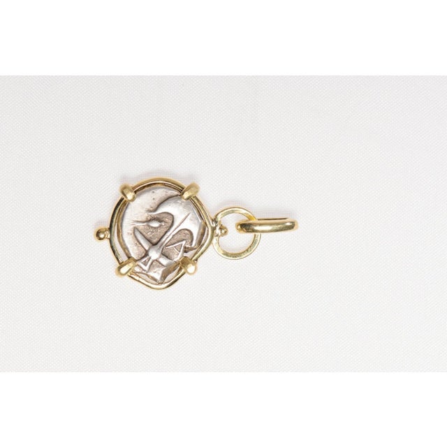 Antique Gorgon & Anchor Coin Pendant in 18kt Gold For Sale - Image 11 of 11
