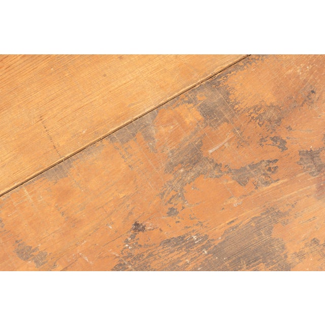 Wood Early 20th Century Industrial Oak Plank Cast Iron Treadle Worktable For Sale - Image 7 of 8
