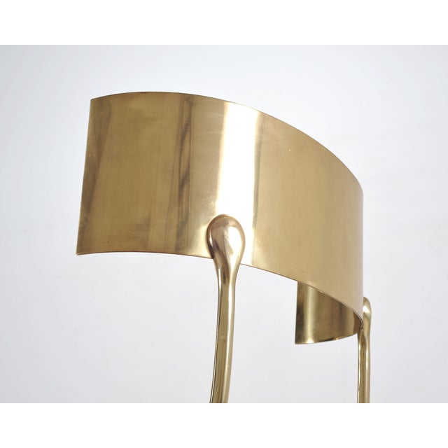 Pair of Brass Leather Strap Klismos Chairs by Sylvan S. F. For Sale - Image 15 of 18